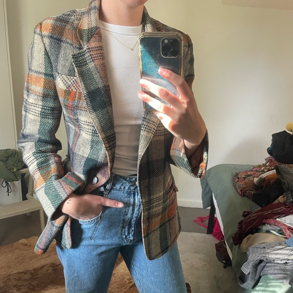 PLAID BLAZER - Picture 3 of 5